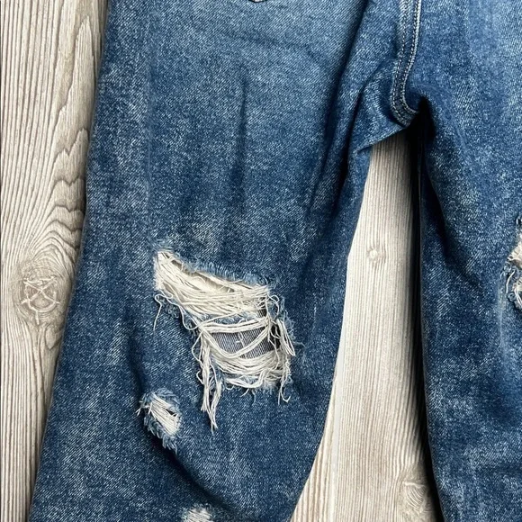 American Eagle Outfitters Women's Ripped Blue Skinny Jeans - Picture 7 of 8